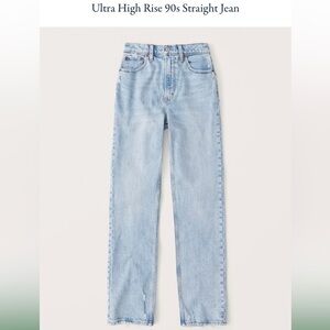 Abercrombie 90s Straight Jean, size 23 Regular
